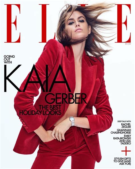 kaia gerber boobs|Kaia Gerber notably poses topless for the cover of M Magazine.